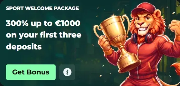MySpinGo Casino sport welcome package bonus 300% up to €1000