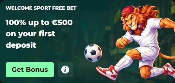 Welcome sport free bet 100% up to €500 on first deposit