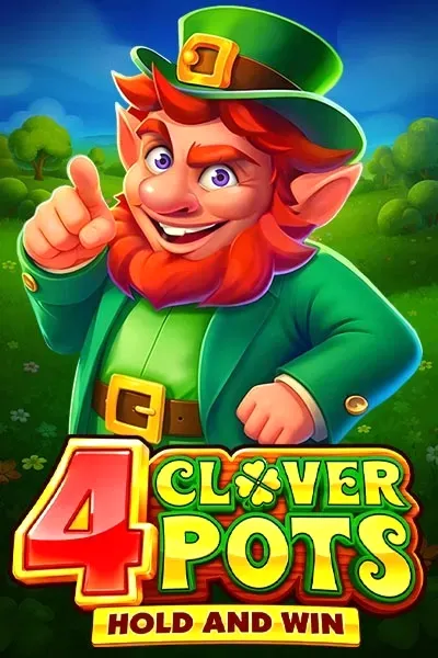 4 Clover Pots Hold and Win slot game with leprechaun character